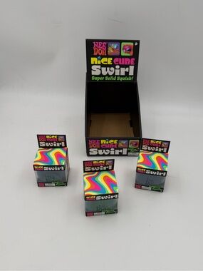 NeeDoh Nice Cube Swirl sensory squish fidget toy Lot bundle of 3 new In box
